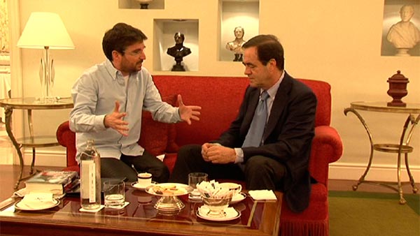 Jordi Évole con José Bono