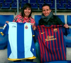 Mari Paz i Sonia Bermúdez de la lliga de futbol femení